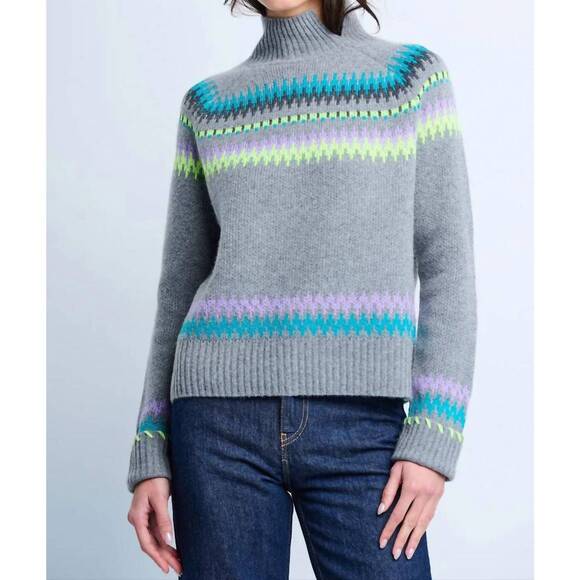 NEW LISA TODD women's fireside sweater in fog